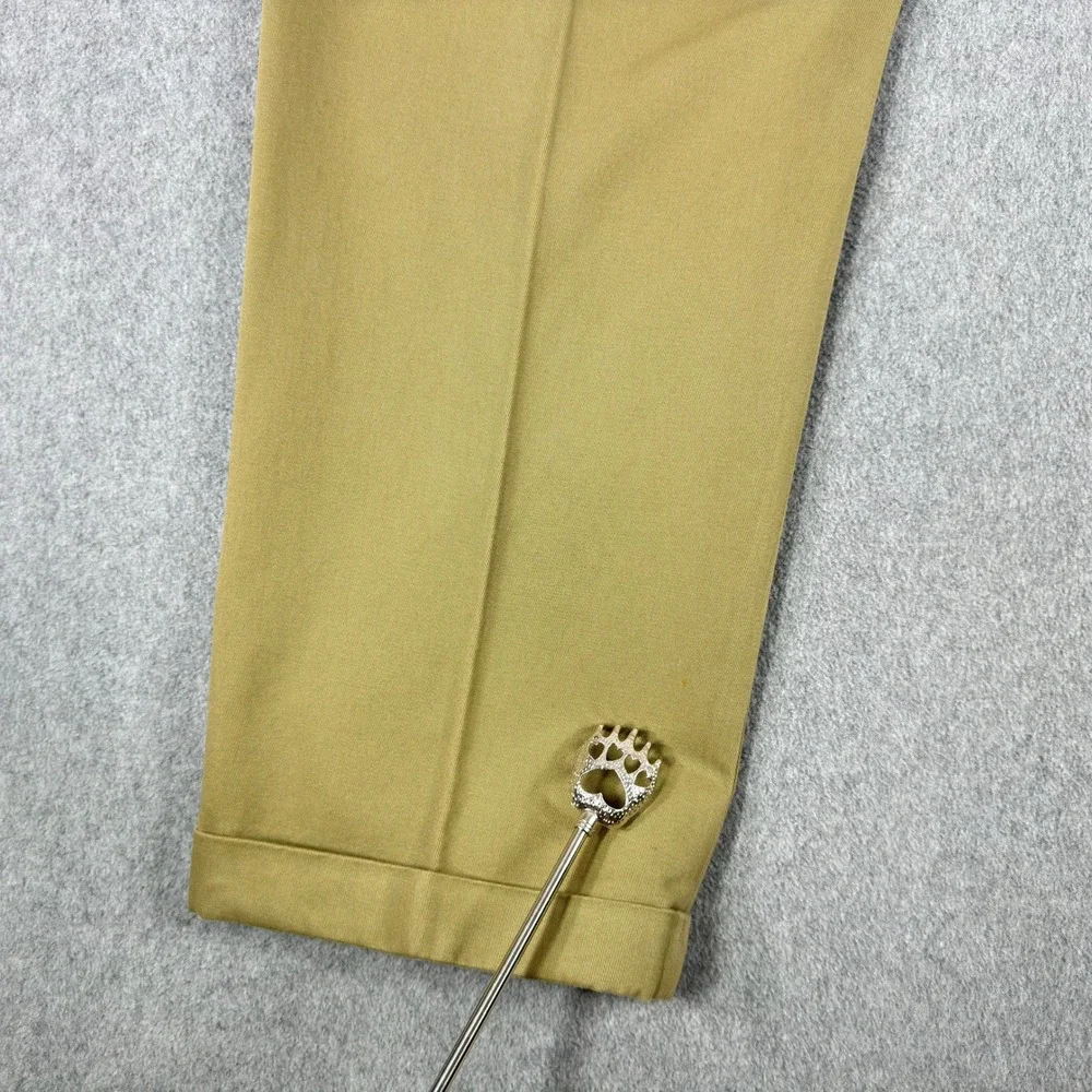 Brooks‎ Brothers Elliot Chino Pant Men 36x30 Beige Cuff Pleated Khaki
